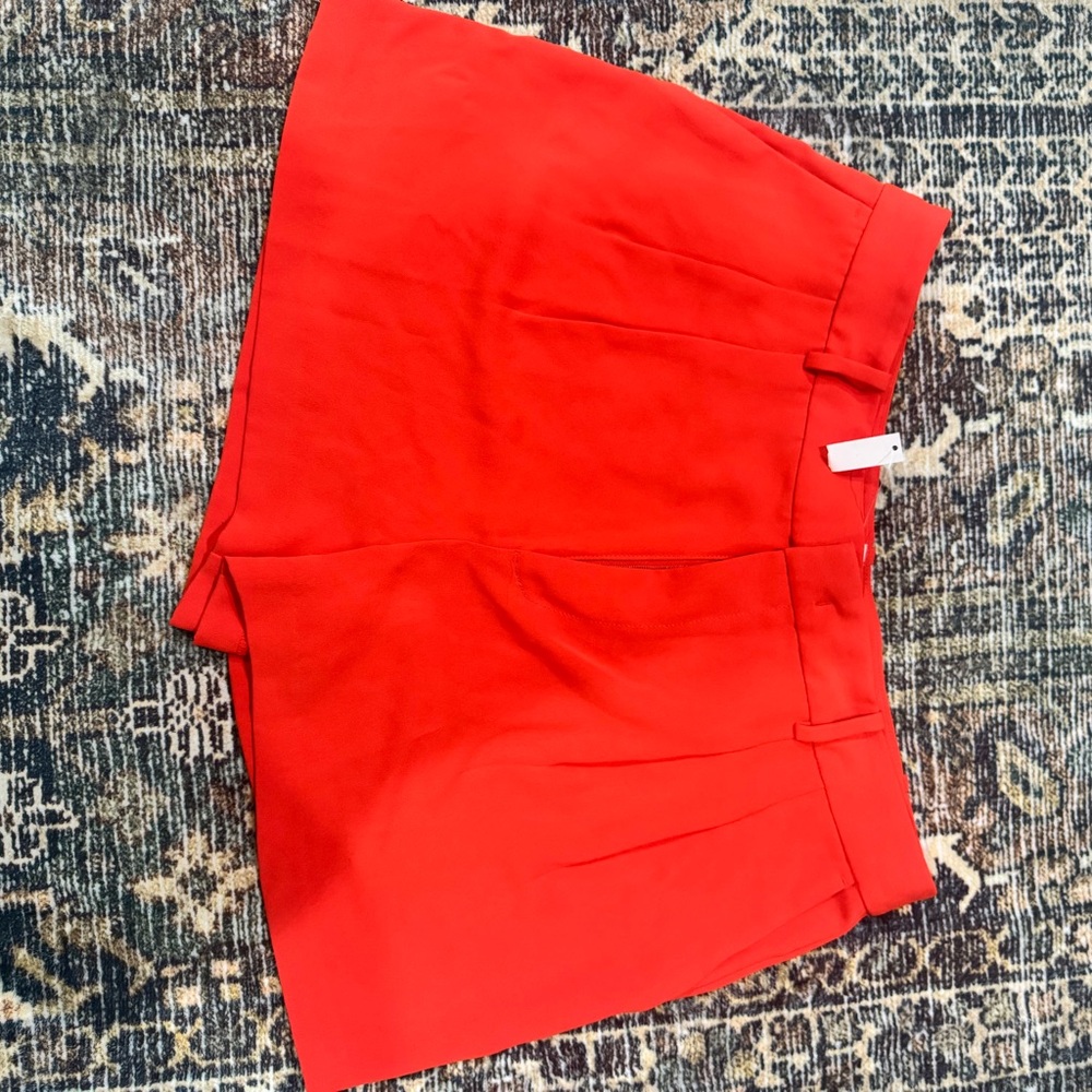 Madewell Easy Pleated Trouser Red Shorts